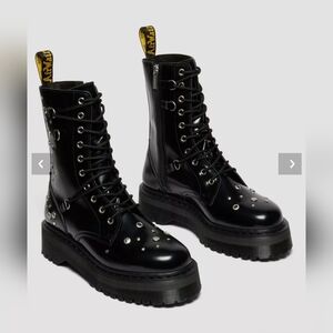 Dr.Martens Hi Studded Buttero Platform Combat Boots Women's 8 New